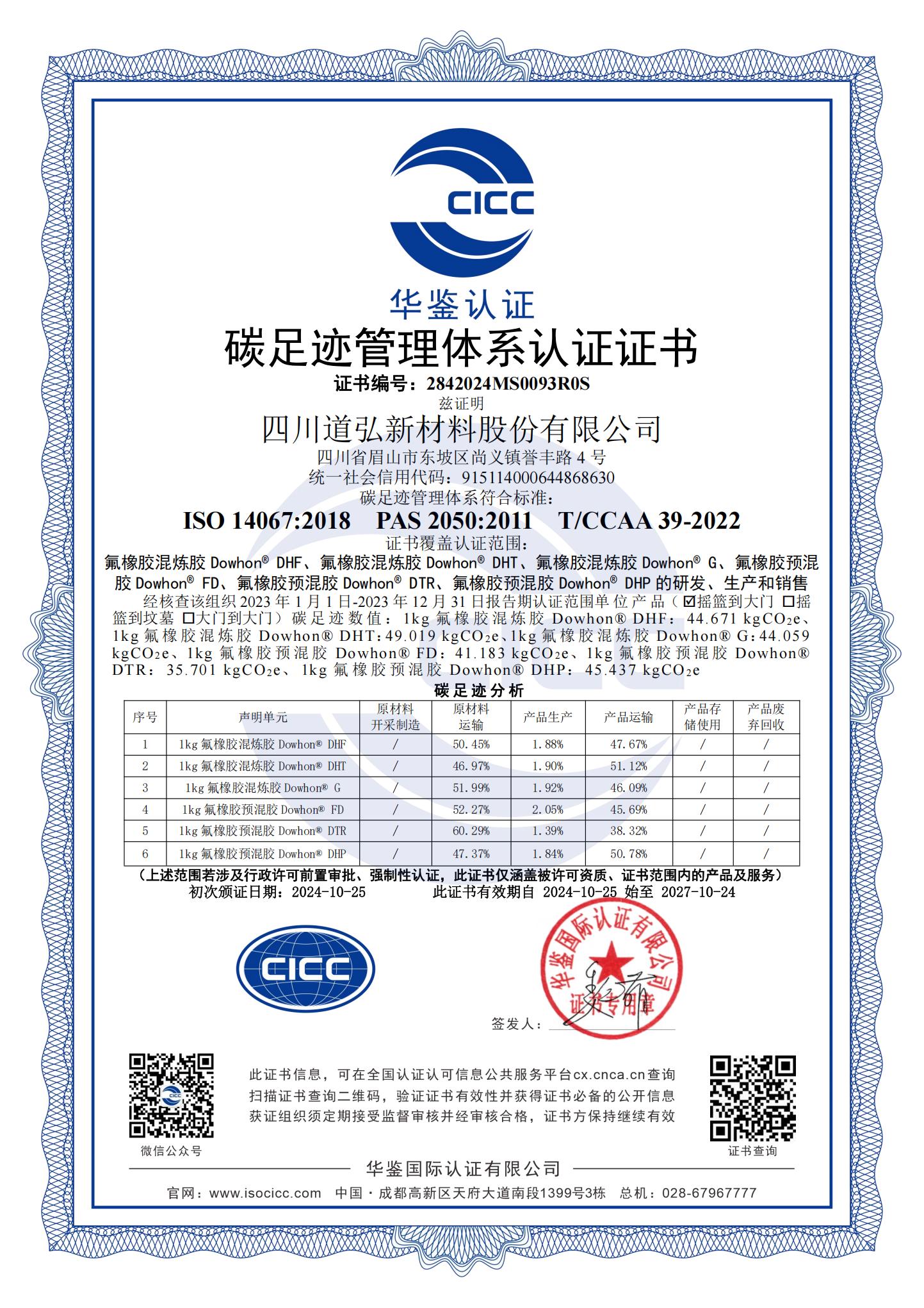 碳足迹      ISO14067